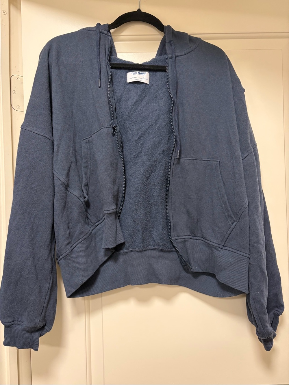 Old Navy Dusty Blue Fleece-Lined Zip Hoodie Jacket